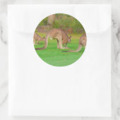 Kanga Runder Aufkleber (Tasche)