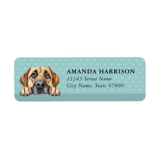 Kangal-Hund Rücksendeadressetiketten (Vorne)
