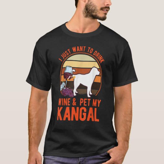 Kangal und Wein T-Shirt (Vorderseite)