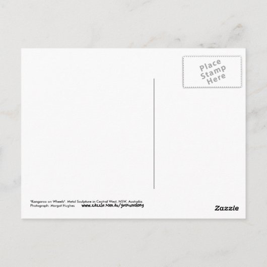 Kangaro auf Rädern Postkarte (Rückseite)