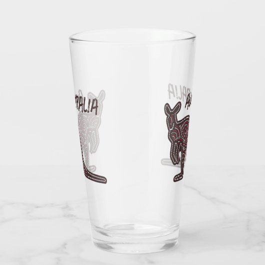 Kangaroo Aboriginal Mosaic Glas (Rechts)