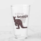 Kangaroo Aboriginal Mosaic Glas (Vorderseite)