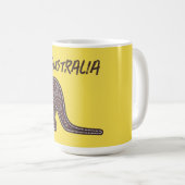 Kangaroo Aboriginal Mosaic Kaffeetasse (VorderseiteRechts)