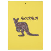 Kangaroo Aboriginal Mosaic Klemmbrett (Rückseite)