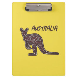 Kangaroo Aboriginal Mosaic Klemmbrett