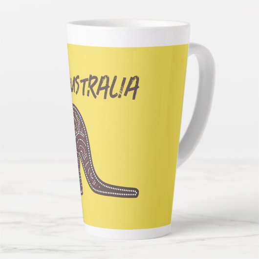 Kangaroo Aboriginal Mosaic Milchtasse (Rechte Ecke)