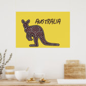 Kangaroo Aboriginal Mosaic Poster (Küche)