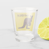 Kangaroo Aboriginal Mosaic Schnapsglas (Rückseite)