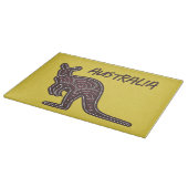 Kangaroo Aboriginal Mosaic Schneidebrett (Ecke)