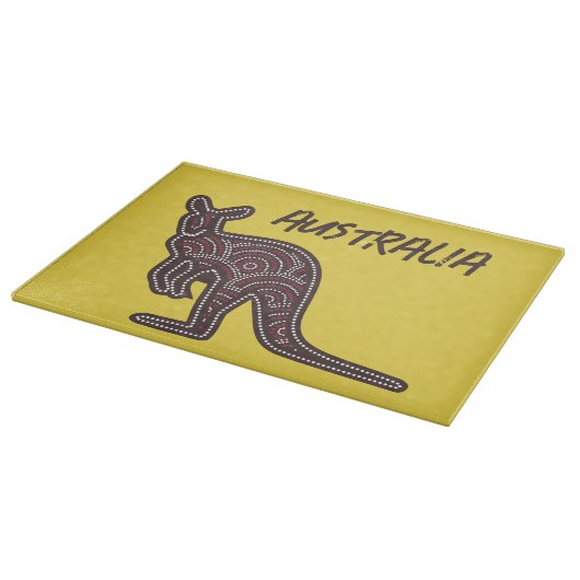 Kangaroo Aboriginal Mosaic Schneidebrett (Ecke)