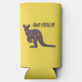 Kangaroo Aboriginal Mosaic Selters Dosenkühler (Rückseite)