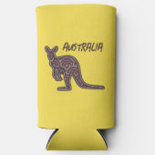 Kangaroo Aboriginal Mosaic Selters Dosenkühler (Vorderseite)