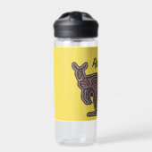 Kangaroo Aboriginal Mosaic Trinkflasche (Vorderseite)