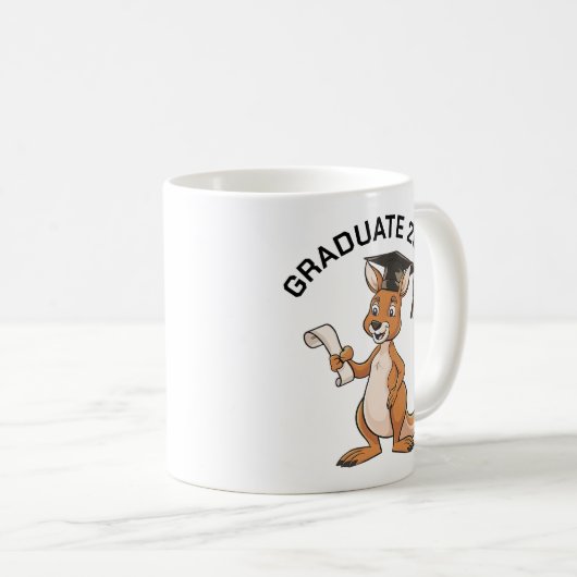 Kangaroo Abschluss Personalisiert Kaffeetasse (VorderseiteRechts)