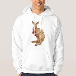 Kangaroo als Boxer mit Boxhandschuhen Hoodie