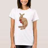 Kangaroo als Boxer mit Boxhandschuhen T-Shirt (Vorderseite)