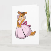 Kangaroo als Braut mit Hochzeitskleid Karte (Vorderseite)