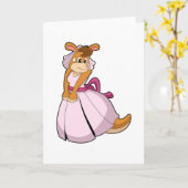 Kangaroo als Braut mit Hochzeitskleid Karte (Gelbe Blume)