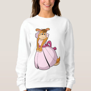 Kangaroo als Braut mit Hochzeitskleid Sweatshirt