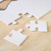 Kangaroo als Handballspieler mit Handball Puzzle (Seite)