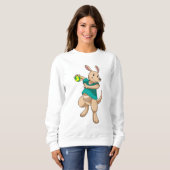 Kangaroo als Handballspieler mit Handball Sweatshirt (Vorne ganz)