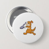 Kangaroo als Koch mit Pan Button (Vorne & Hinten)