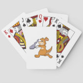 Kangaroo als Koch mit Pan Spielkarten (Rückseite)