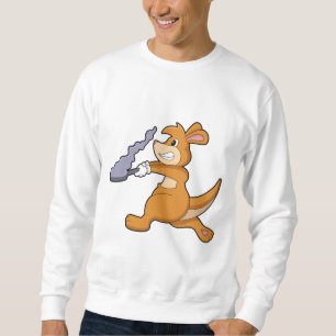 Kangaroo als Koch mit Pan Sweatshirt