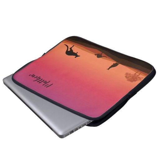Kangaroo als Personalisierter Laptop-Deckenschlauc Laptopschutzhülle (Vorne Knopf)