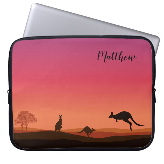 Kangaroo als Personalisierter Laptop-Deckenschlauc Laptopschutzhülle (Vorderseite)