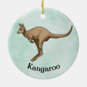 Kangaroo Animal Design Ornament (Hinten)