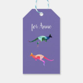 Kangaroo Art Gift Tags Geschenkanhänger (Rückseite)