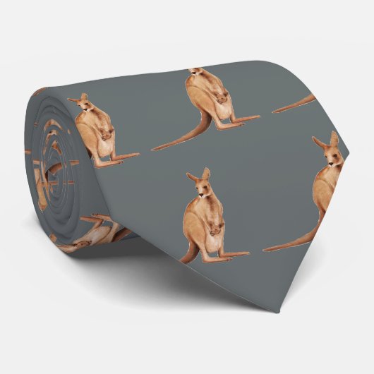 Kangaroo Art Pattern Krawatte (Gerollt)