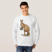 Kangaroo at Soccer Sports T-Shirt (Vorne ganz)