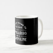 Kangaroo auf Trampolin Gymnastikreise Kaffeetasse (VorderseiteRechts)