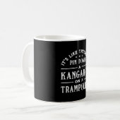 Kangaroo auf Trampolin Gymnastikreise Kaffeetasse (Vorderseite Links)
