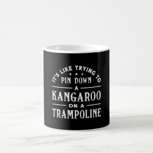 Kangaroo auf Trampolin Gymnastikreise Kaffeetasse (Mittel)