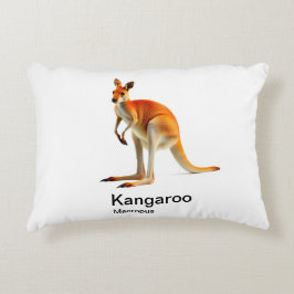 Kangaroo auf weißem Hintergrund Dekokissen