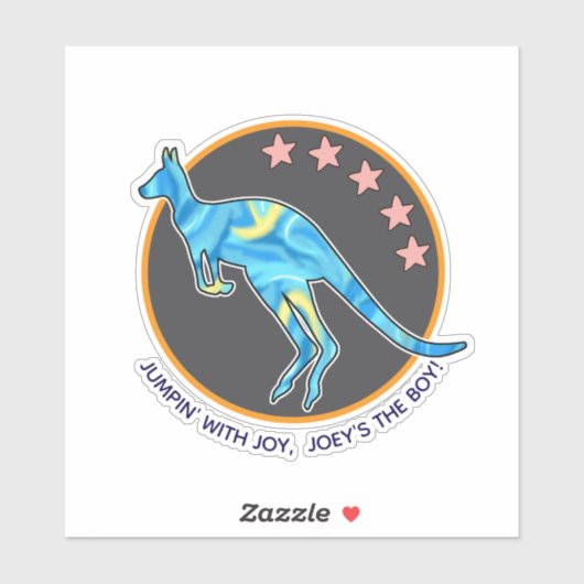 kangaroo aufkleber (Blatt)