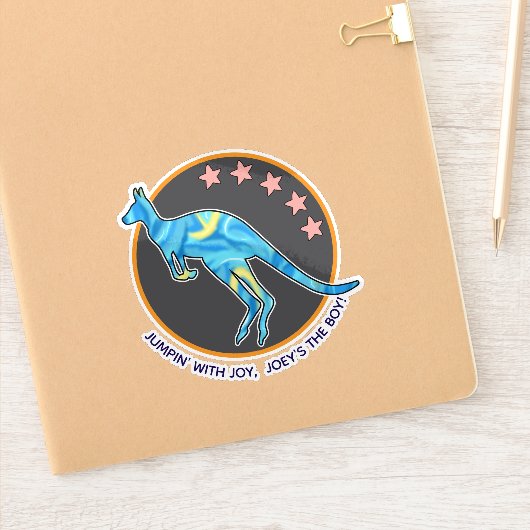 kangaroo aufkleber (Notizbuch)