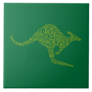 Kangaroo aus australischer Slang Fliese