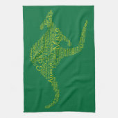 Kangaroo aus australischer Slang Geschirrtuch (Vertikal)