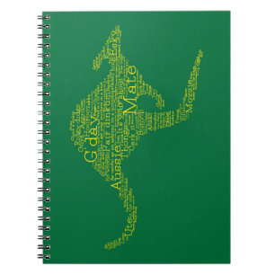 Kangaroo aus australischer Slang Notizblock