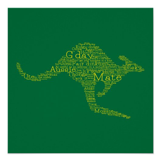 Kangaroo aus australischer Slang Poster (Vorderseite)