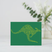 Kangaroo aus australischer Slang Postkarte (Stehend Vorderseite)