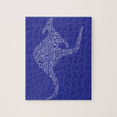 Kangaroo aus australischer Slang Puzzle (Vertikal)
