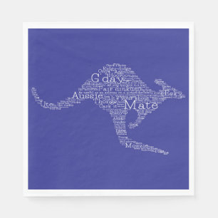 Kangaroo aus australischer Slang Serviette