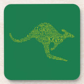 Kangaroo aus australischer Slang Untersetzer (Vorderseite)