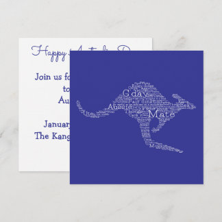 Kangaroo aus australischer Umgangssprache Einladung