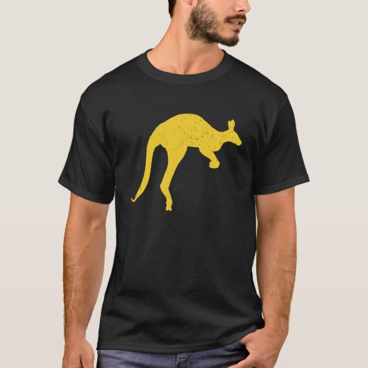 Kangaroo Aussie Australia Roo Yellow Kangaroo T-Shirt (Vorderseite)